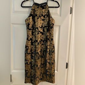 Gorgeous Black and Gold Cocktail Dress